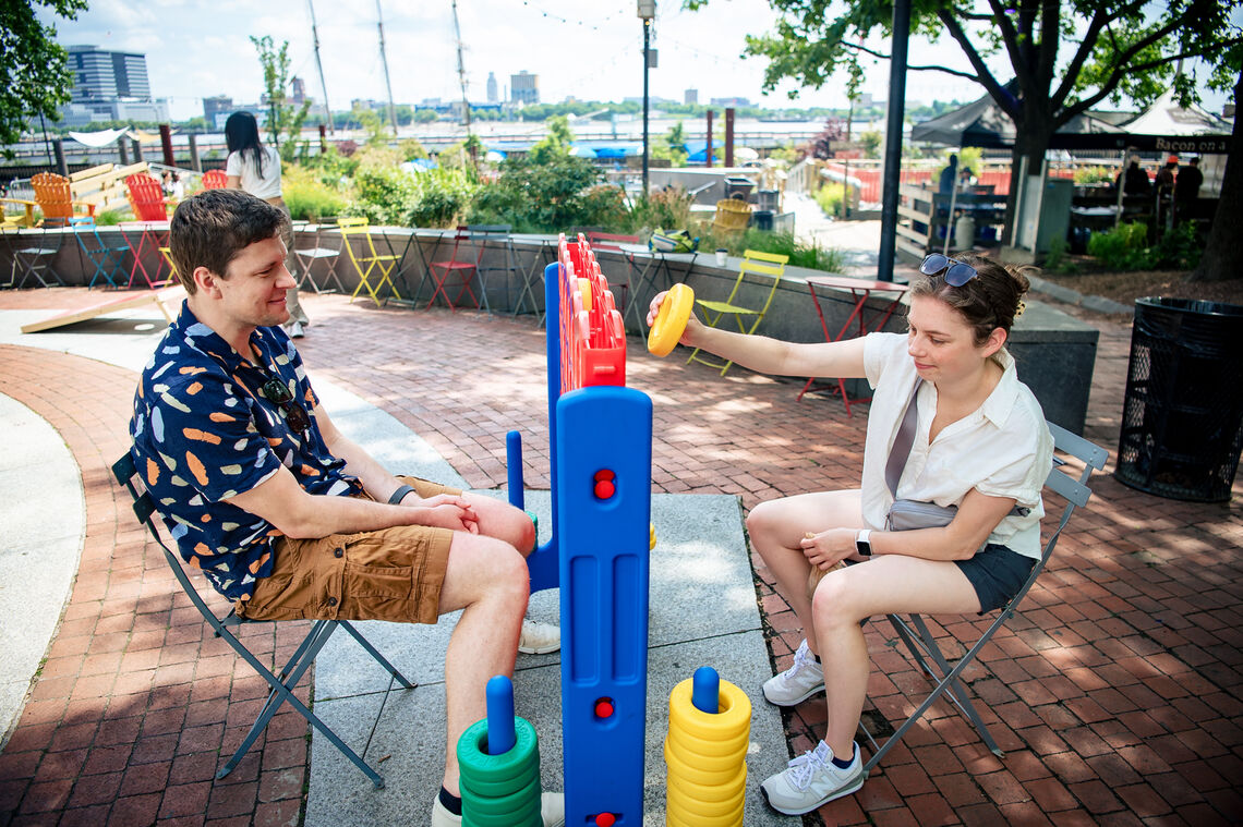 Outdoor Games at Spruce Street Harbor Park in Philadelphia