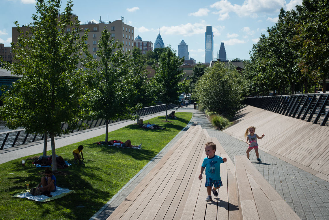 Race Street Pier City Skyline Day